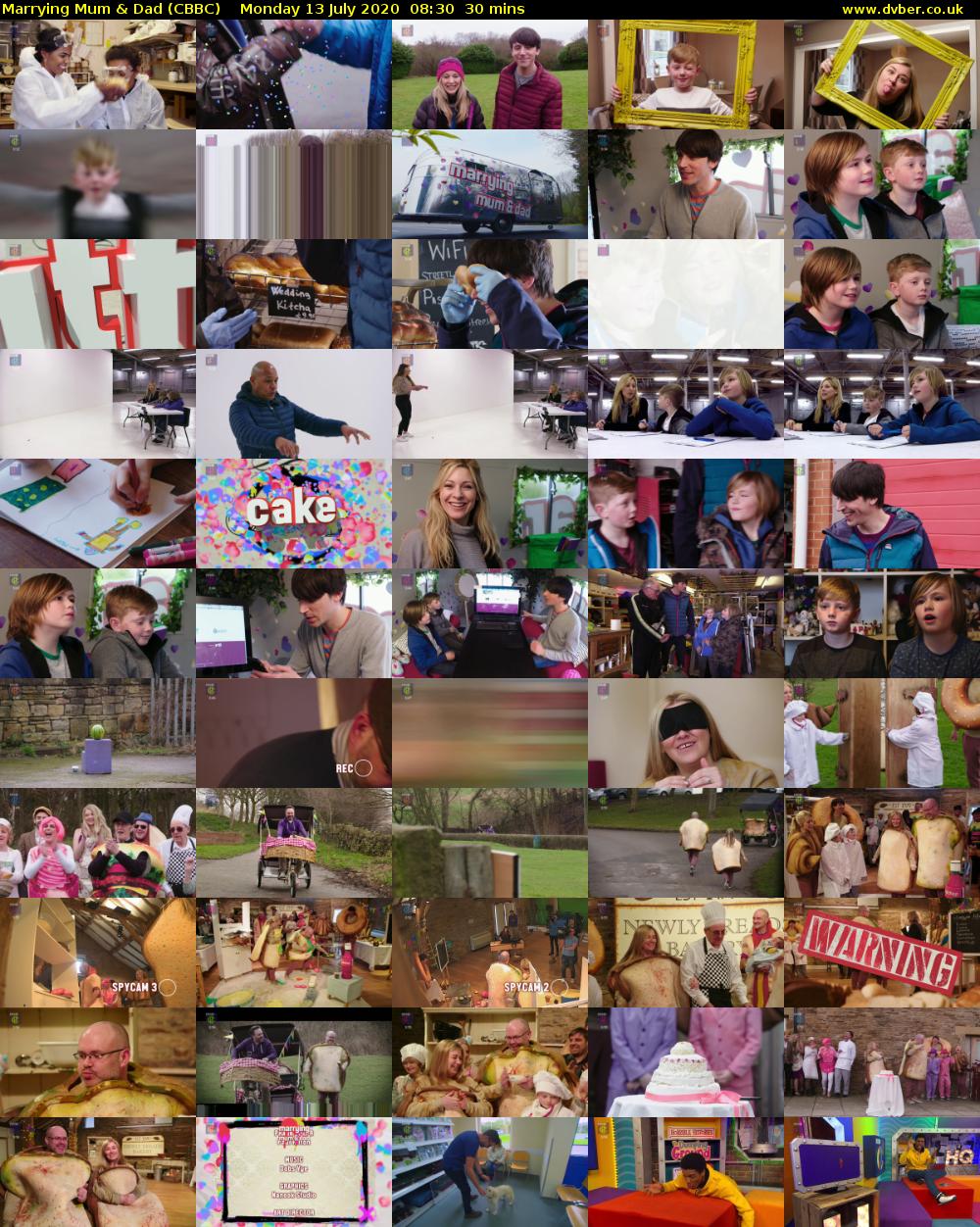 Marrying Mum & Dad (CBBC) Monday 13 July 2020 08:30 - 09:00