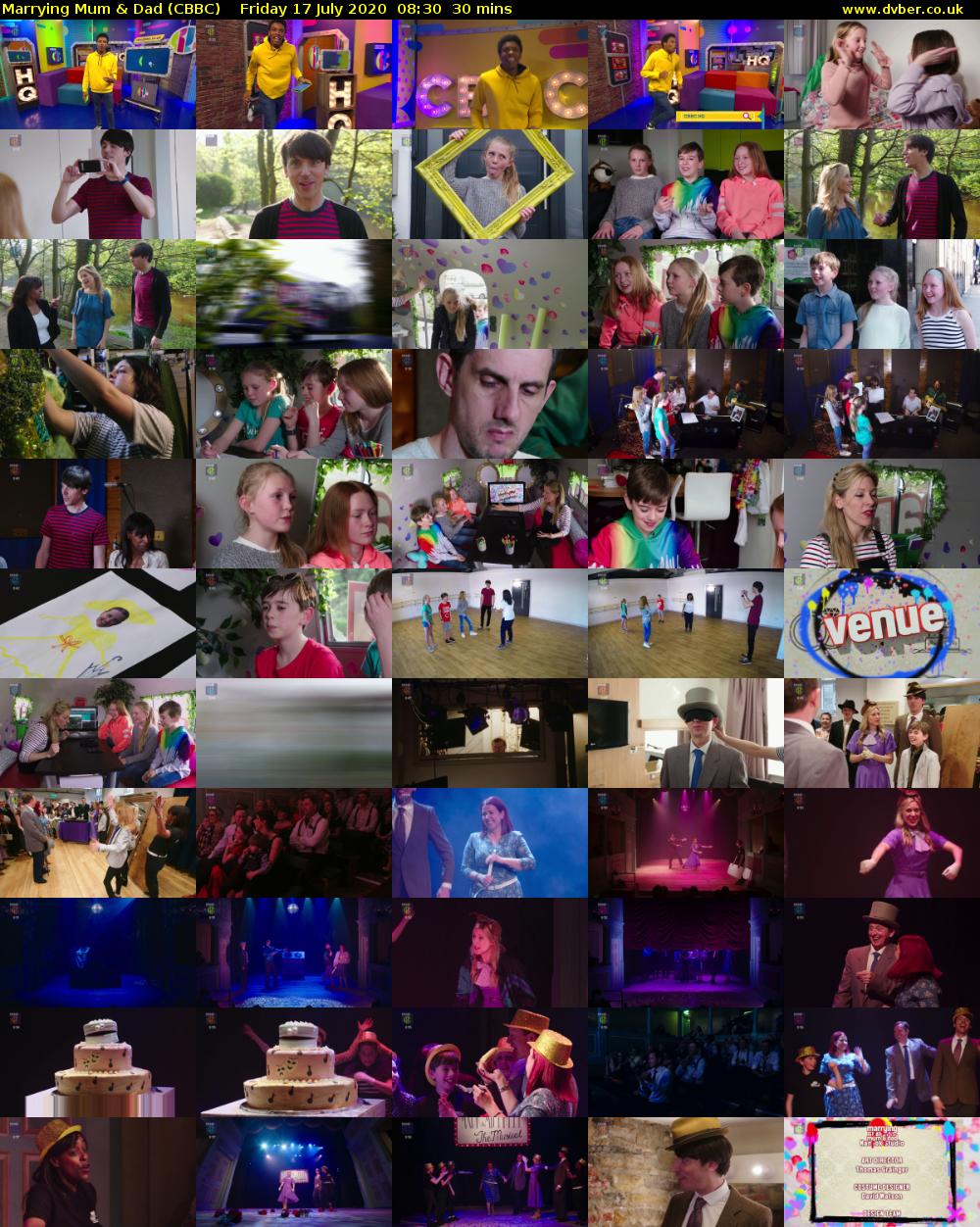 Marrying Mum & Dad (CBBC) Friday 17 July 2020 08:30 - 09:00