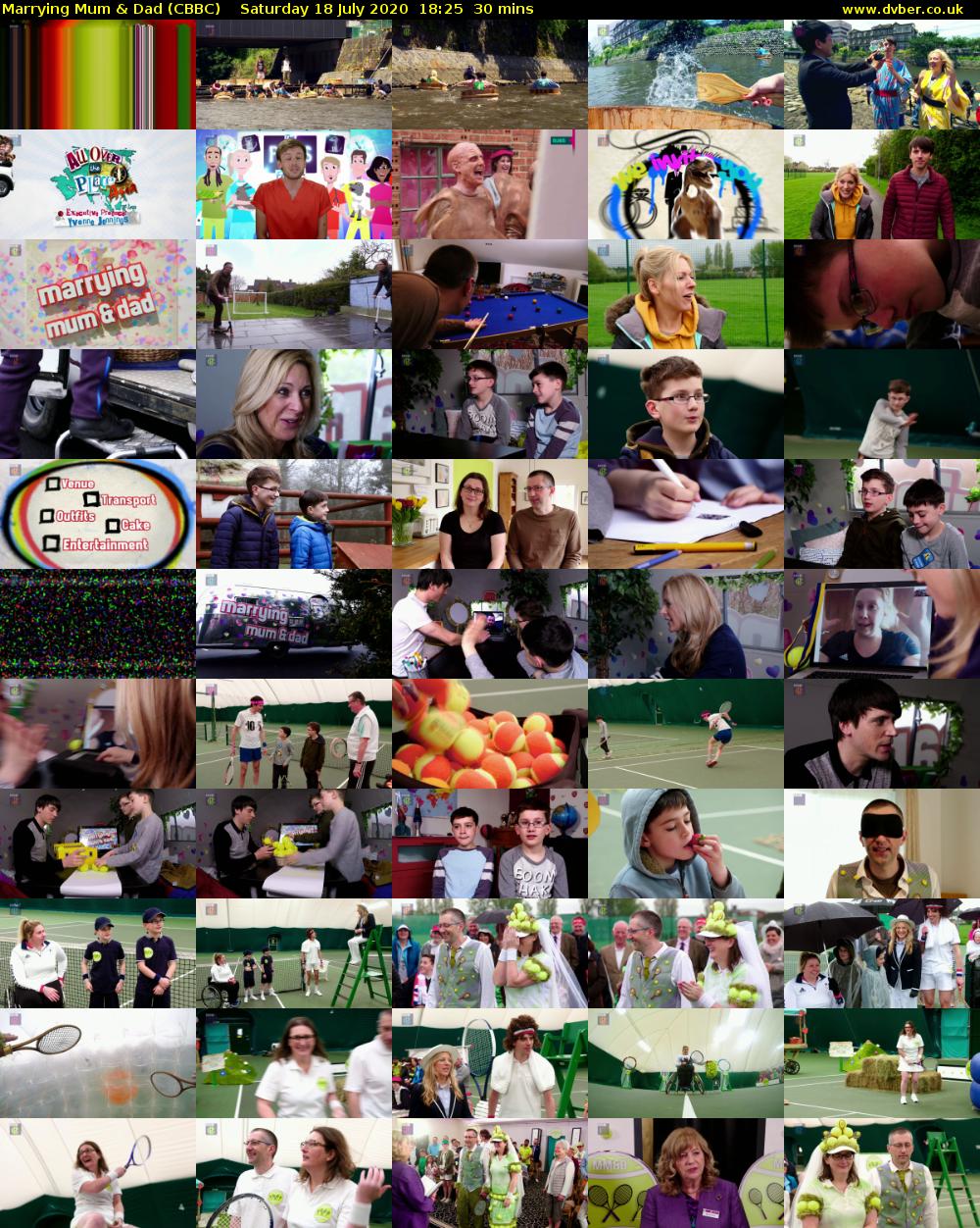 Marrying Mum & Dad (CBBC) Saturday 18 July 2020 18:25 - 18:55