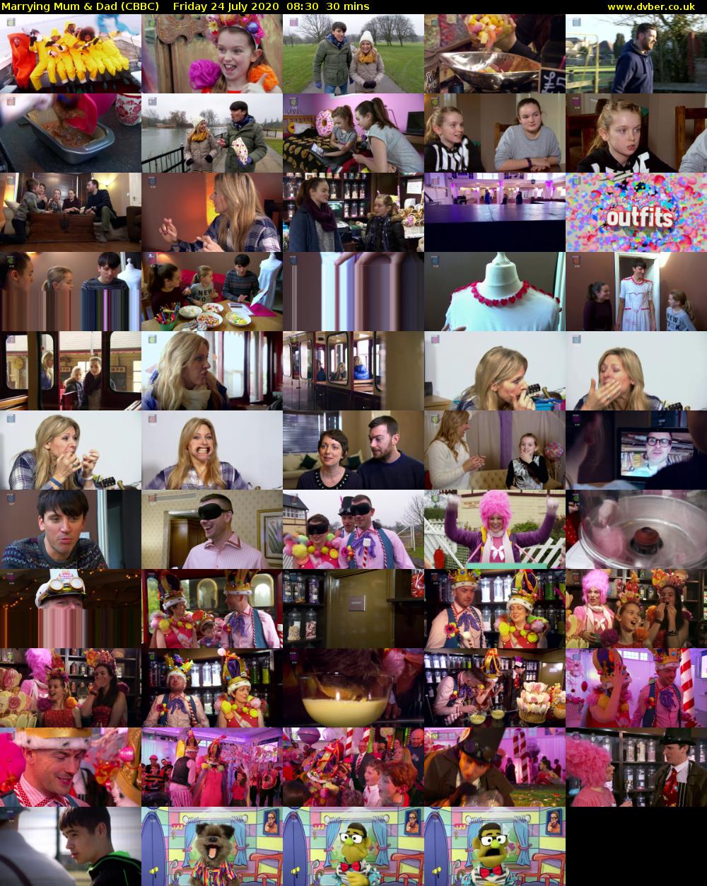 Marrying Mum & Dad (CBBC) Friday 24 July 2020 08:30 - 09:00
