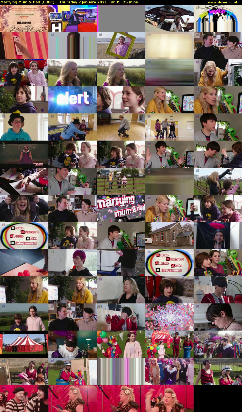 Marrying Mum & Dad (CBBC) Thursday 7 January 2021 08:35 - 09:00