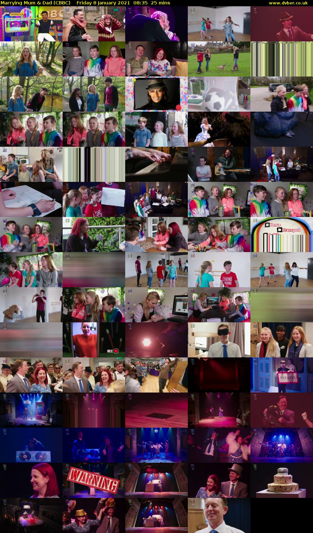 Marrying Mum & Dad (CBBC) Friday 8 January 2021 08:35 - 09:00