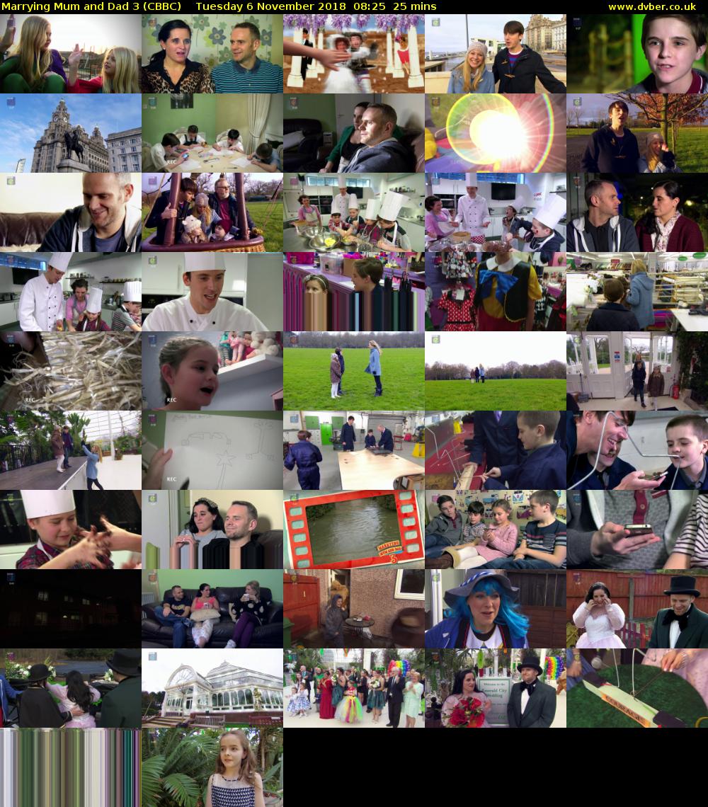 Marrying Mum and Dad 3 (CBBC) Tuesday 6 November 2018 08:25 - 08:50