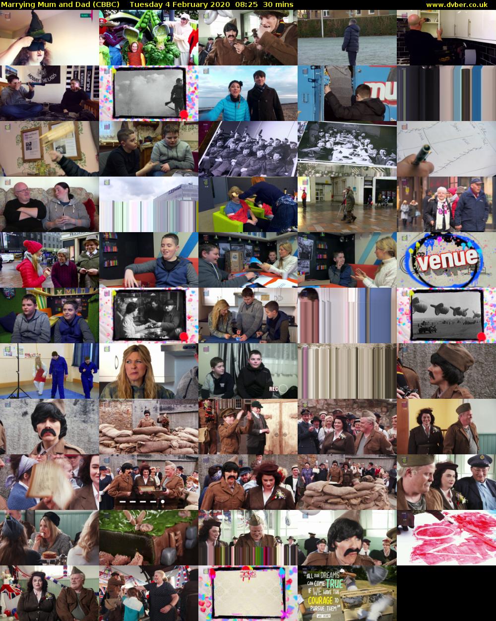 Marrying Mum and Dad (CBBC) Tuesday 4 February 2020 08:25 - 08:55