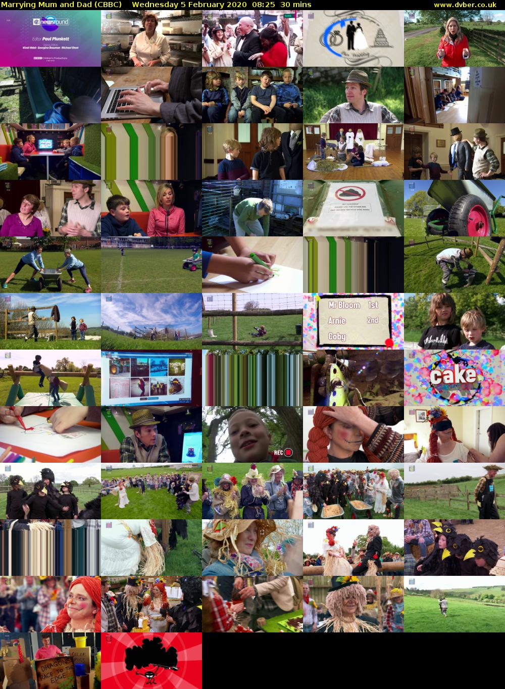 Marrying Mum and Dad (CBBC) Wednesday 5 February 2020 08:25 - 08:55