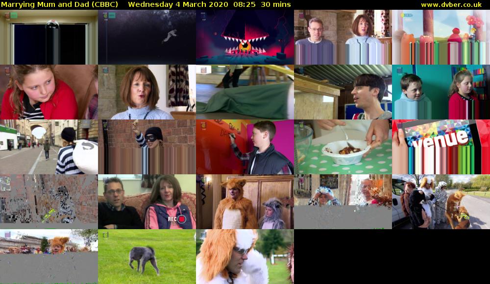 Marrying Mum and Dad (CBBC) Wednesday 4 March 2020 08:25 - 08:55