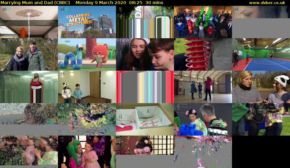 Marrying Mum and Dad (CBBC) Monday 9 March 2020 08:25 - 08:55