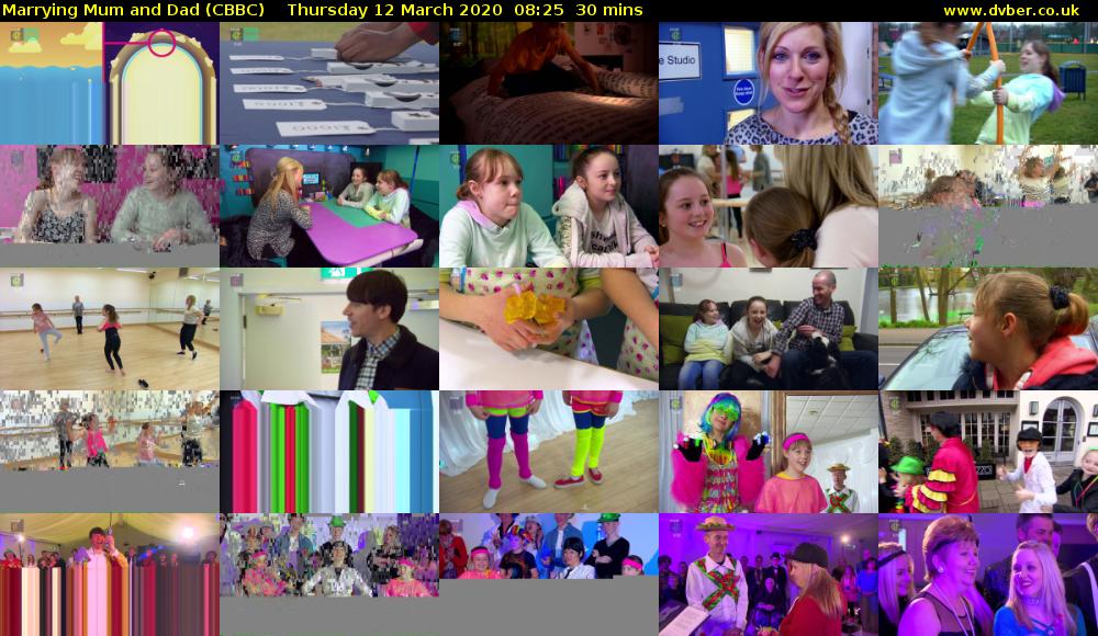 Marrying Mum and Dad (CBBC) Thursday 12 March 2020 08:25 - 08:55