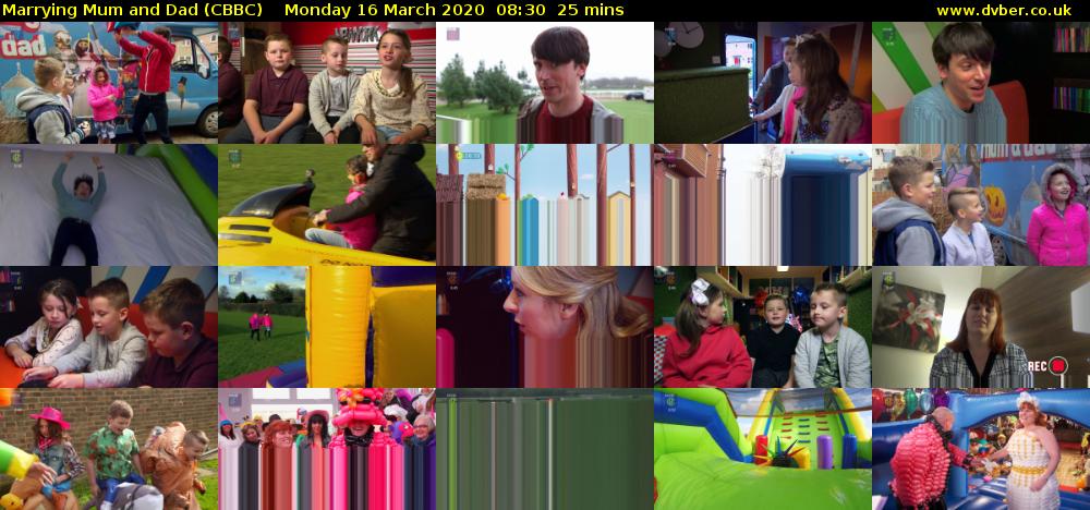Marrying Mum and Dad (CBBC) Monday 16 March 2020 08:30 - 08:55