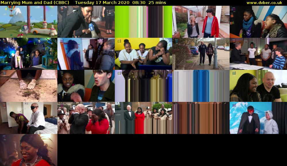 Marrying Mum and Dad (CBBC) Tuesday 17 March 2020 08:30 - 08:55