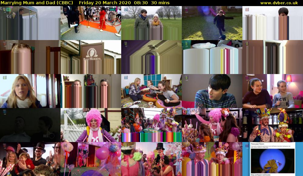 Marrying Mum and Dad (CBBC) Friday 20 March 2020 08:30 - 09:00