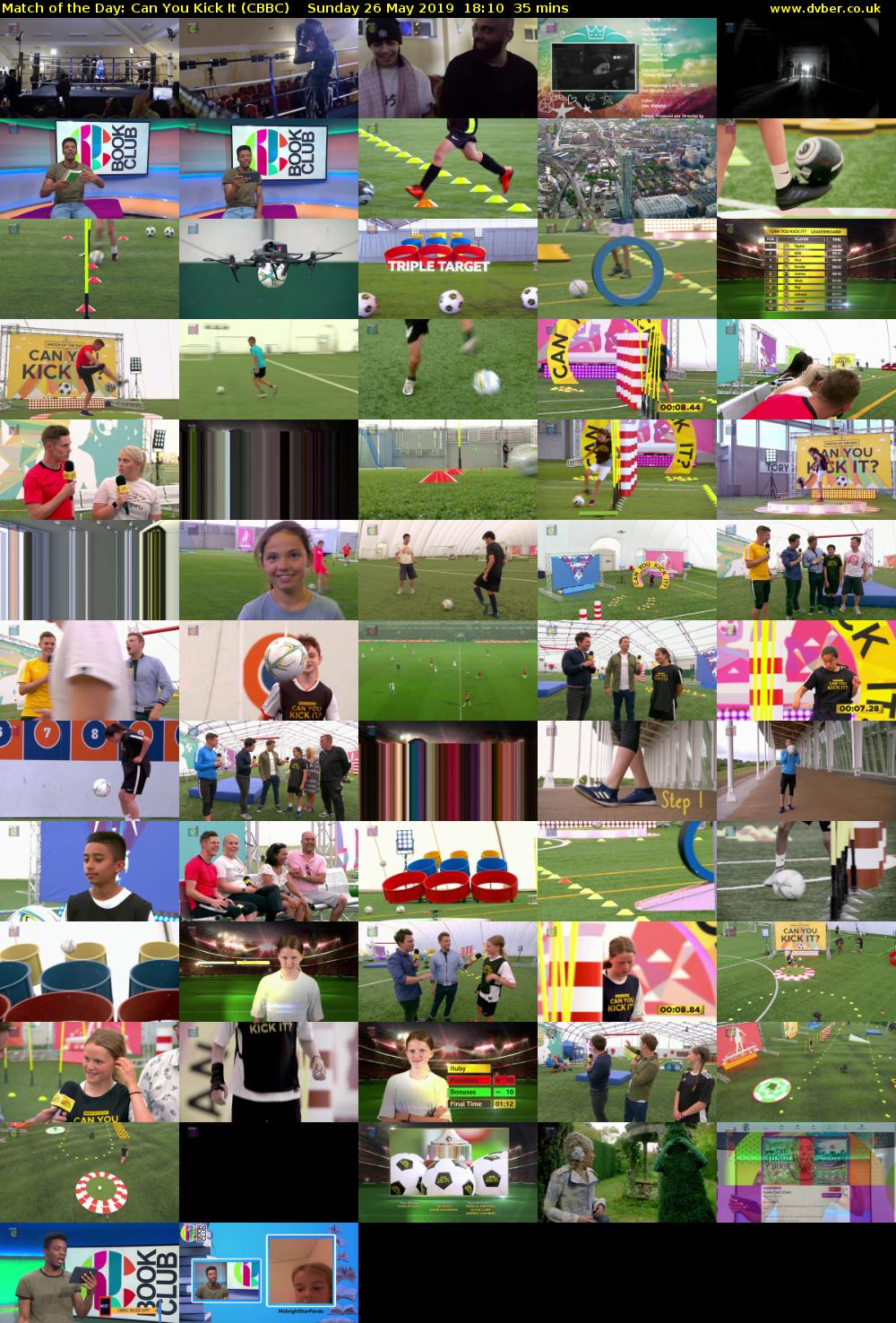 Match of the Day: Can You Kick It (CBBC) Sunday 26 May 2019 18:10 - 18:45