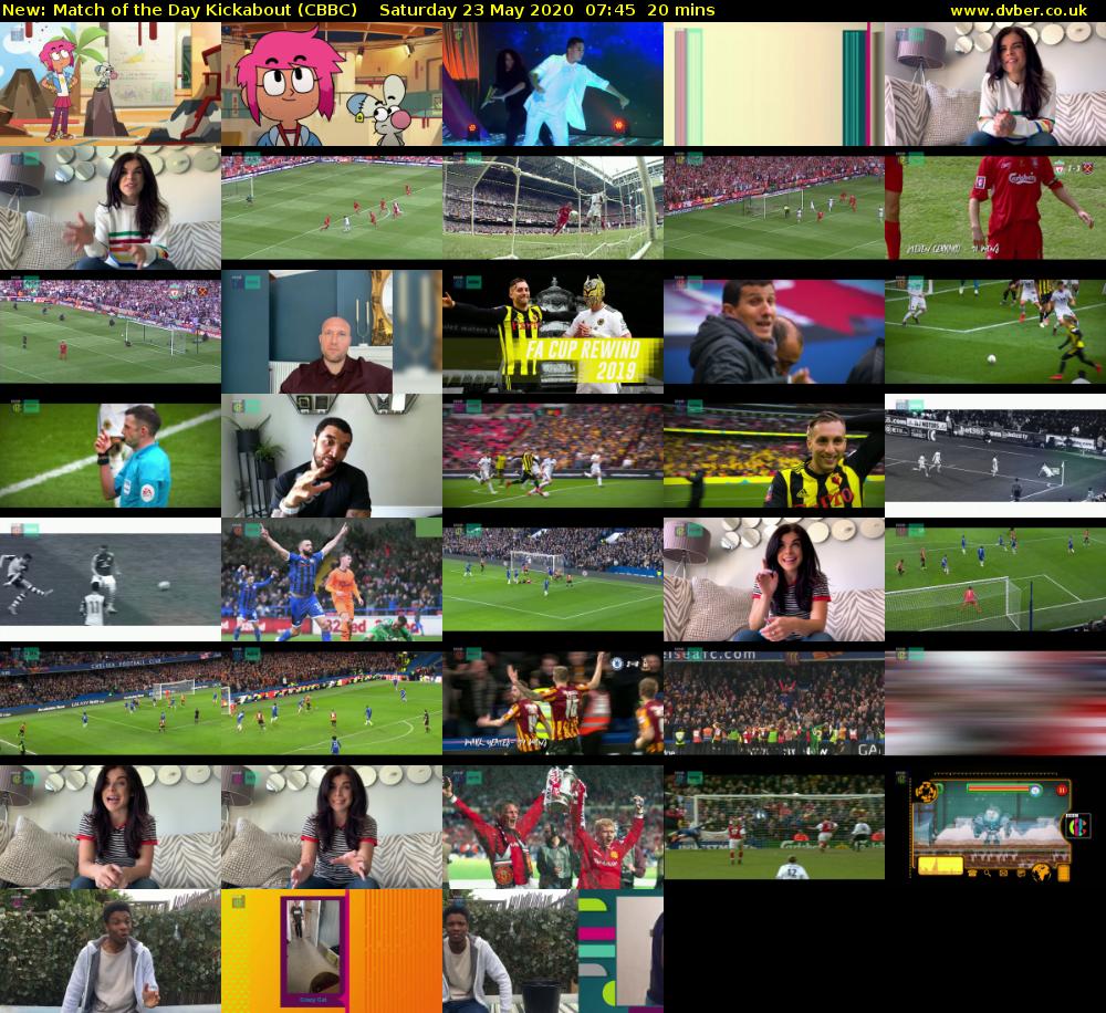 Match of the Day Kickabout (CBBC) Saturday 23 May 2020 07:45 - 08:05