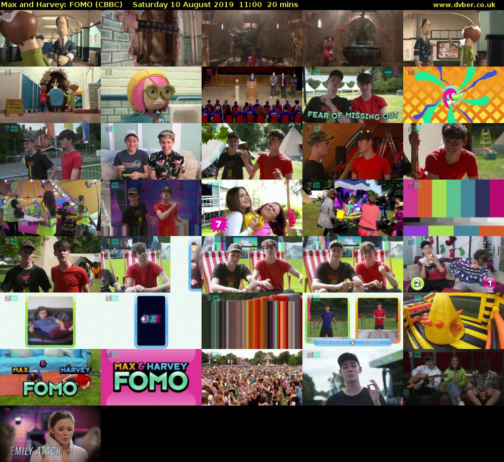 Max and Harvey: FOMO (CBBC) Saturday 10 August 2019 11:00 - 11:20