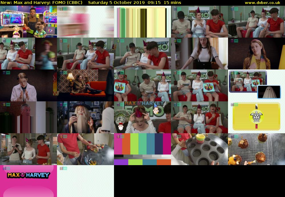 Max and Harvey: FOMO (CBBC) Saturday 5 October 2019 09:15 - 09:30