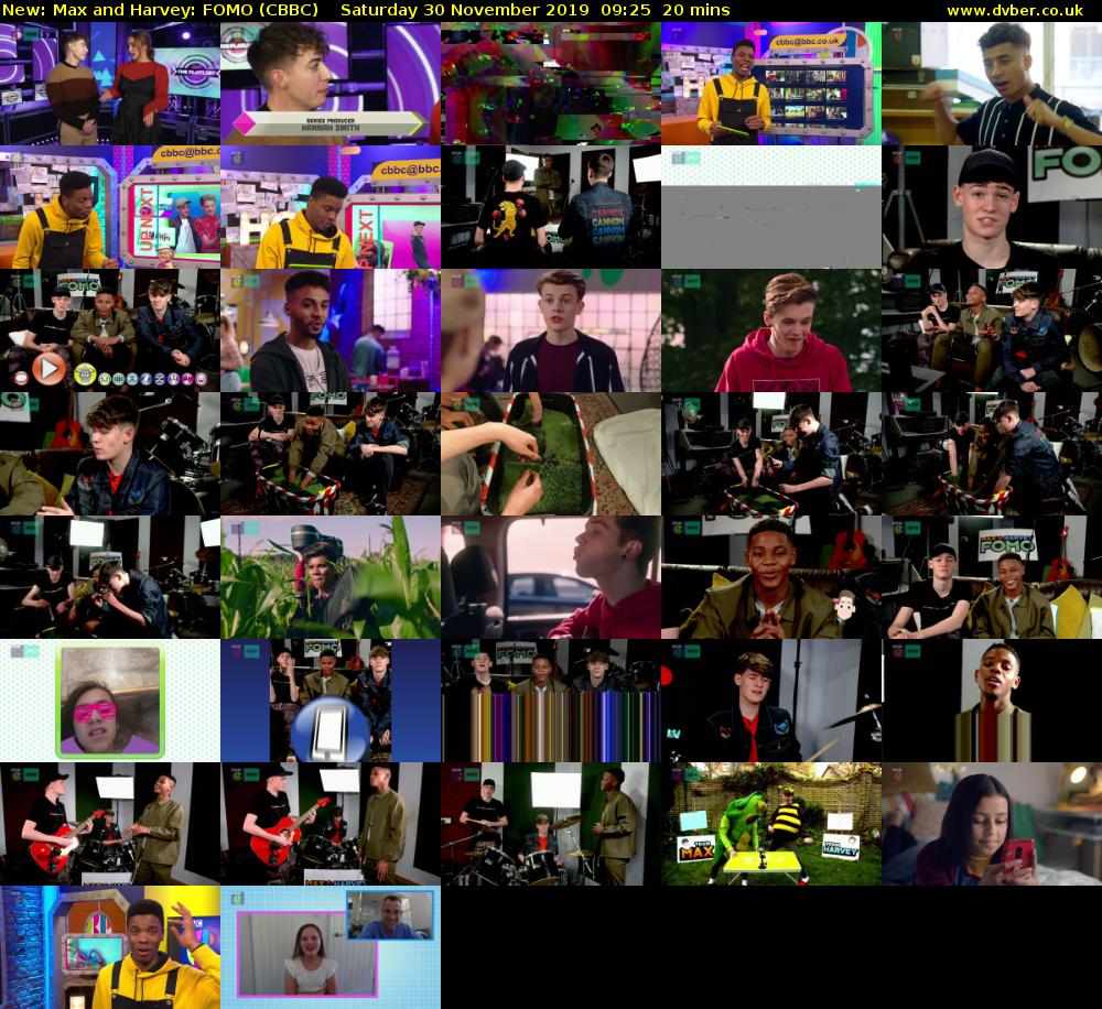 Max and Harvey: FOMO (CBBC) Saturday 30 November 2019 09:25 - 09:45