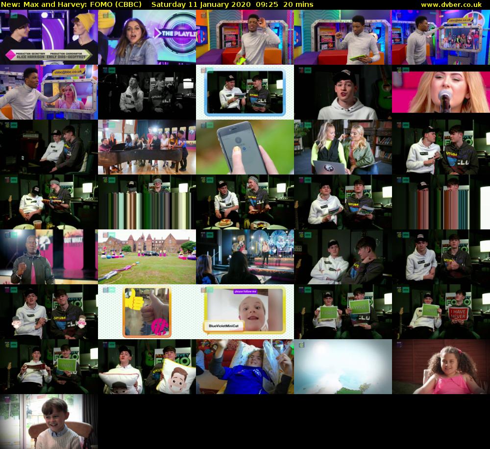 Max and Harvey: FOMO (CBBC) Saturday 11 January 2020 09:25 - 09:45