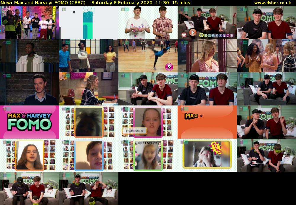 Max and Harvey: FOMO (CBBC) Saturday 8 February 2020 11:30 - 11:45