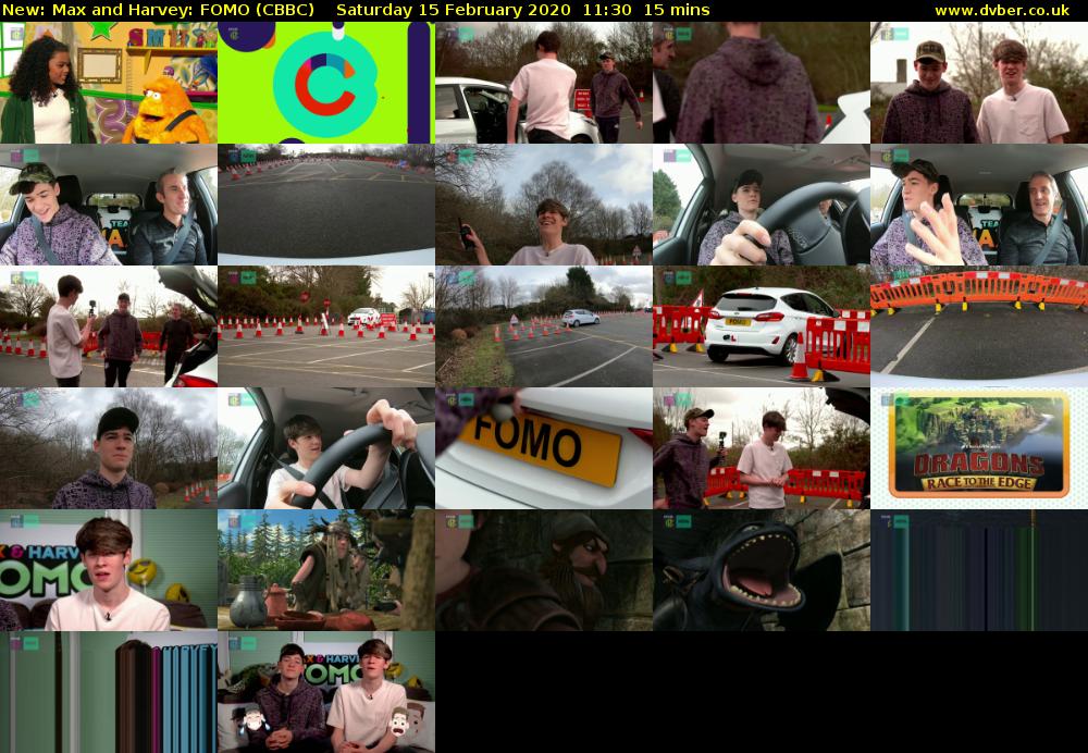 Max and Harvey: FOMO (CBBC) Saturday 15 February 2020 11:30 - 11:45