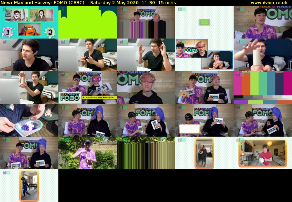 Max and Harvey: FOMO (CBBC) Saturday 2 May 2020 11:30 - 11:45