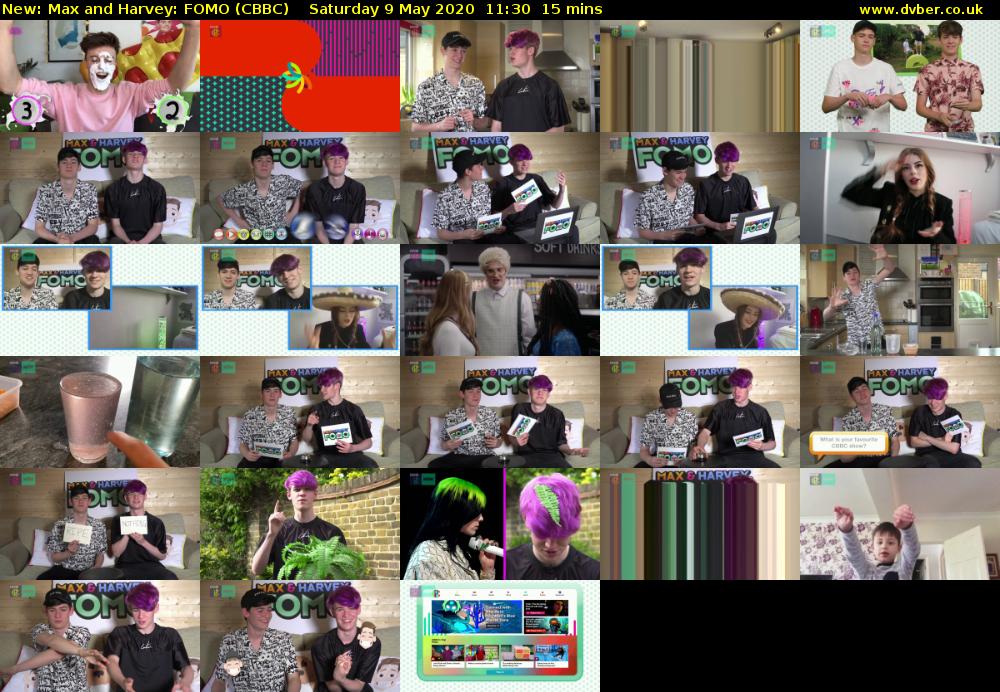 Max and Harvey: FOMO (CBBC) Saturday 9 May 2020 11:30 - 11:45