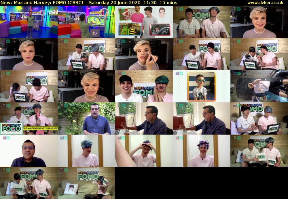 Max and Harvey: FOMO (CBBC) Saturday 20 June 2020 11:30 - 11:45