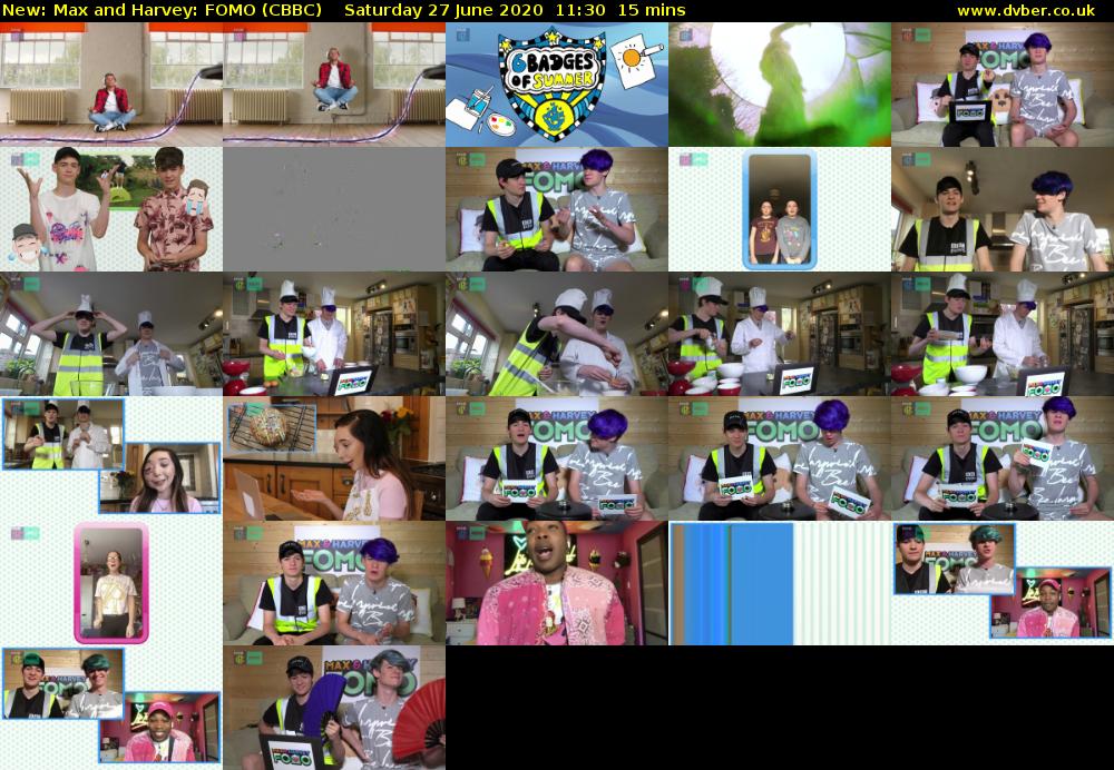Max and Harvey: FOMO (CBBC) Saturday 27 June 2020 11:30 - 11:45