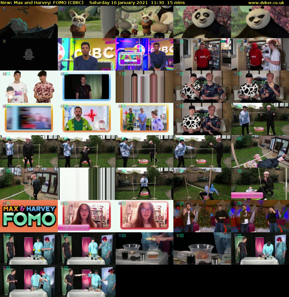 Max and Harvey: FOMO (CBBC) Saturday 16 January 2021 11:30 - 11:45