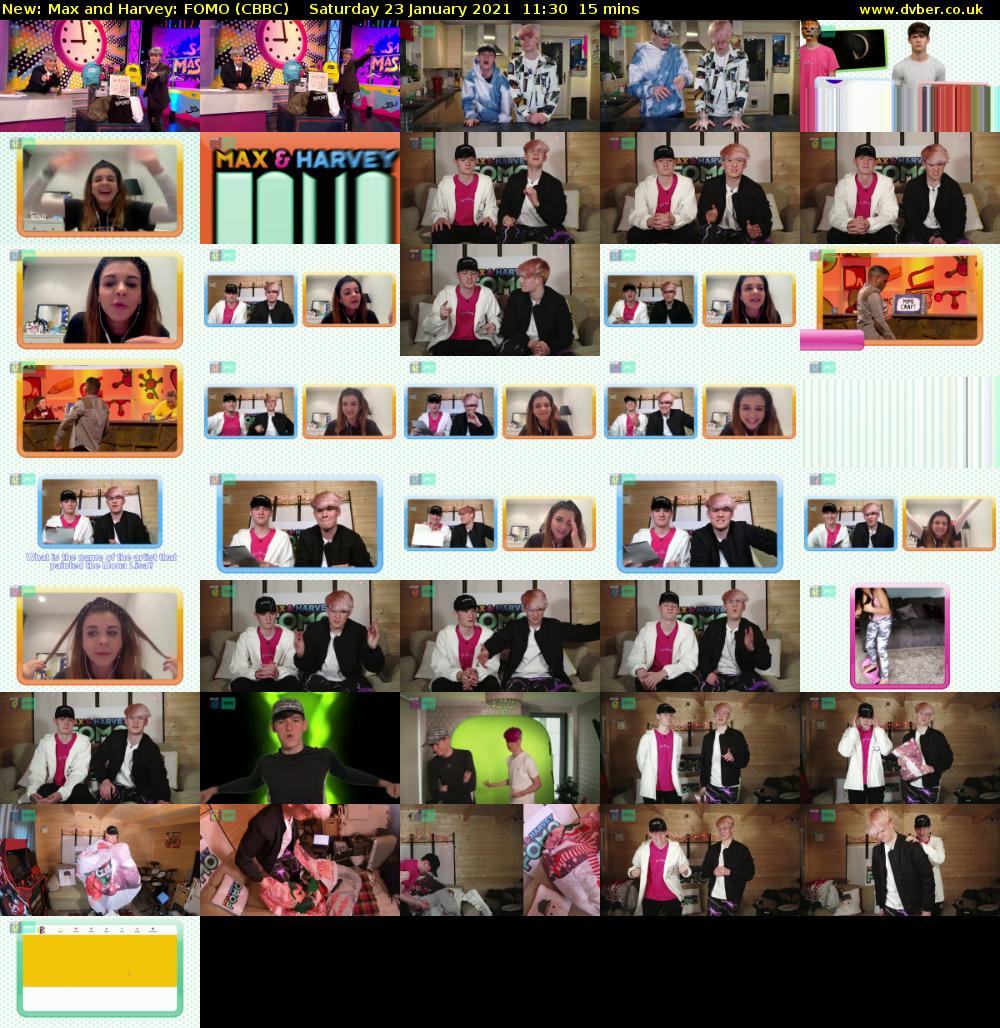 Max and Harvey: FOMO (CBBC) Saturday 23 January 2021 11:30 - 11:45
