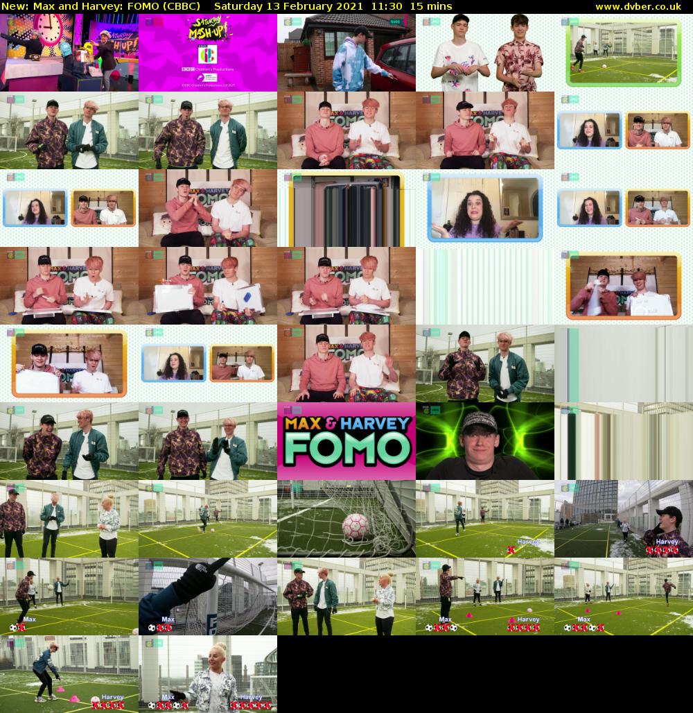 Max and Harvey: FOMO (CBBC) Saturday 13 February 2021 11:30 - 11:45