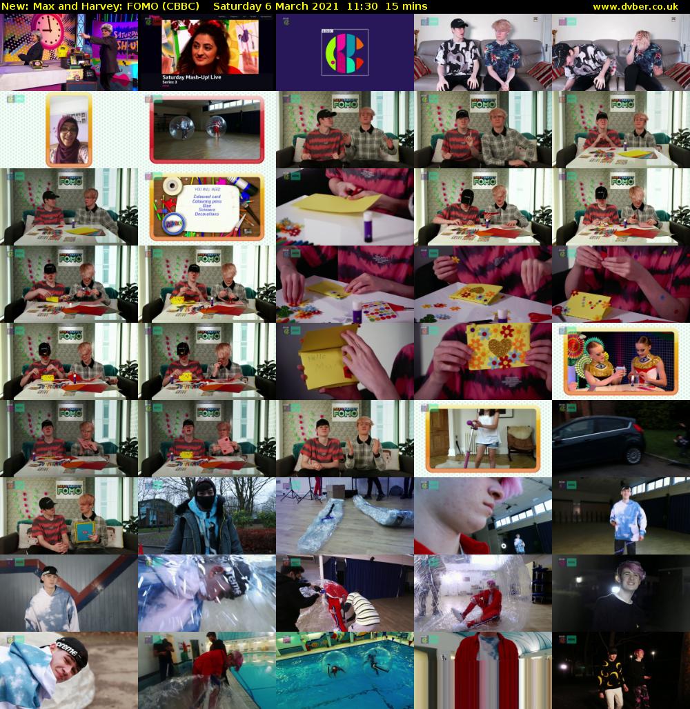 Max and Harvey: FOMO (CBBC) Saturday 6 March 2021 11:30 - 11:45
