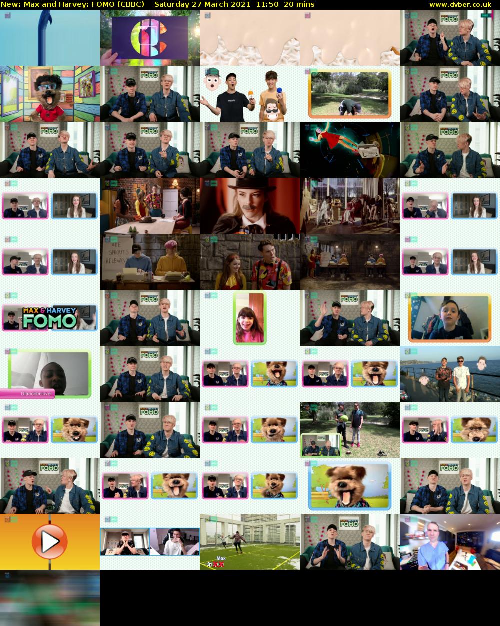 Max and Harvey: FOMO (CBBC) Saturday 27 March 2021 11:50 - 12:10