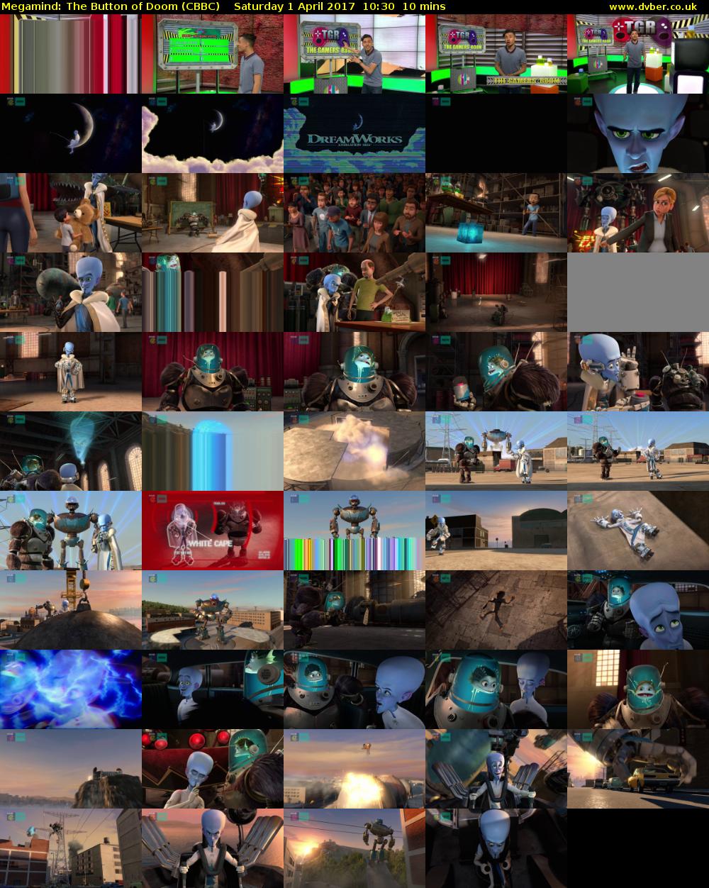 Megamind: The Button of Doom (CBBC) Saturday 1 April 2017 10:30 - 10:40