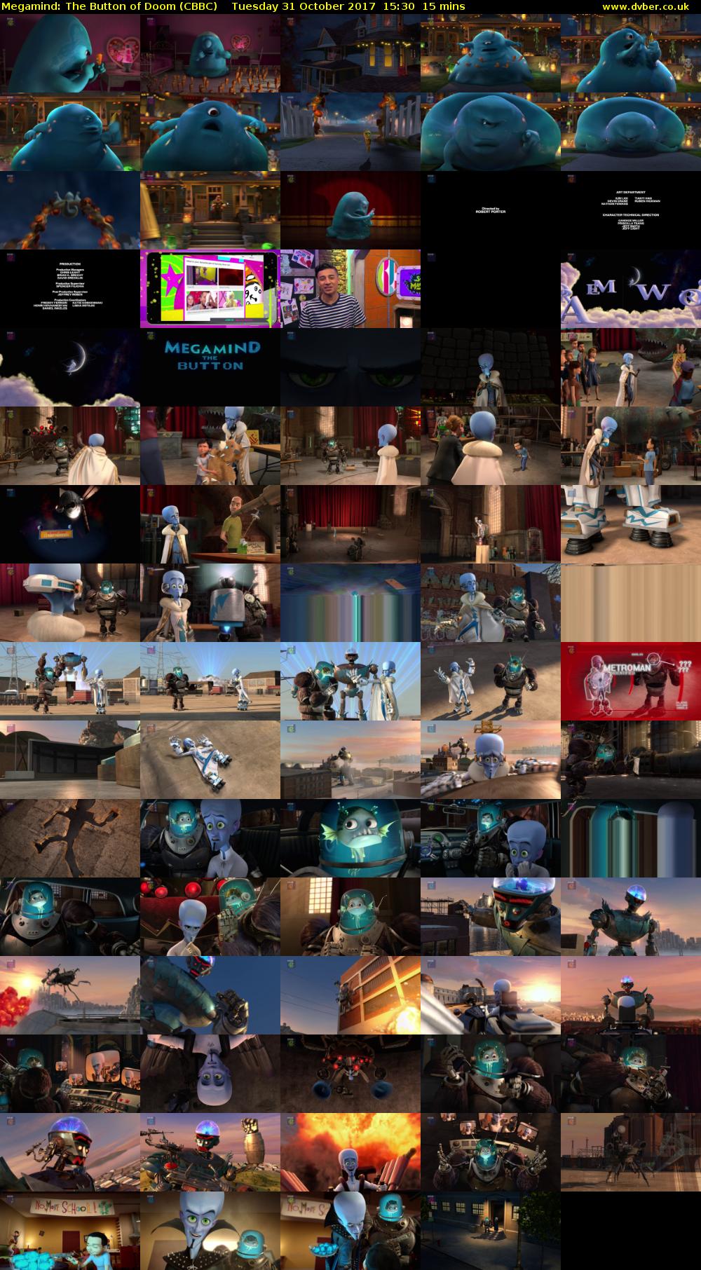 Megamind: The Button of Doom (CBBC) Tuesday 31 October 2017 15:30 - 15:45