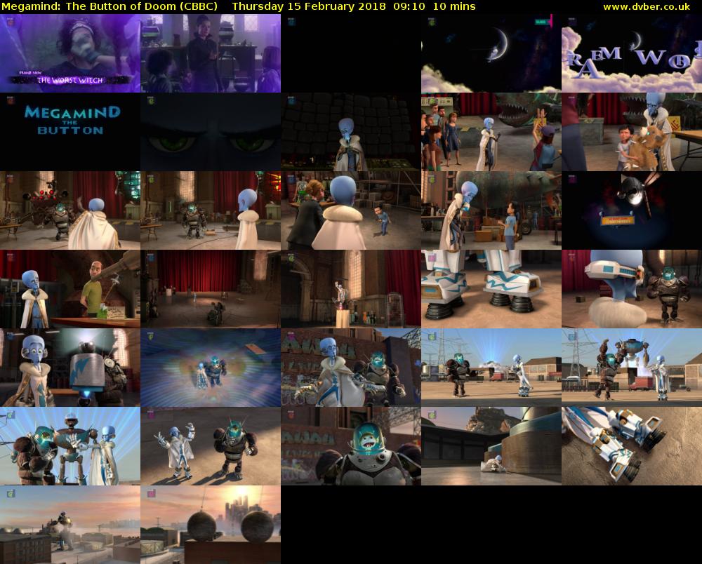 Megamind: The Button of Doom (CBBC) Thursday 15 February 2018 09:10 - 09:20