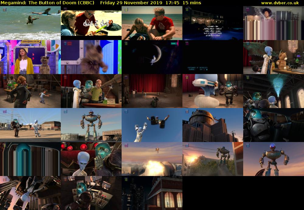 Megamind: The Button of Doom (CBBC) Friday 29 November 2019 17:45 - 18:00