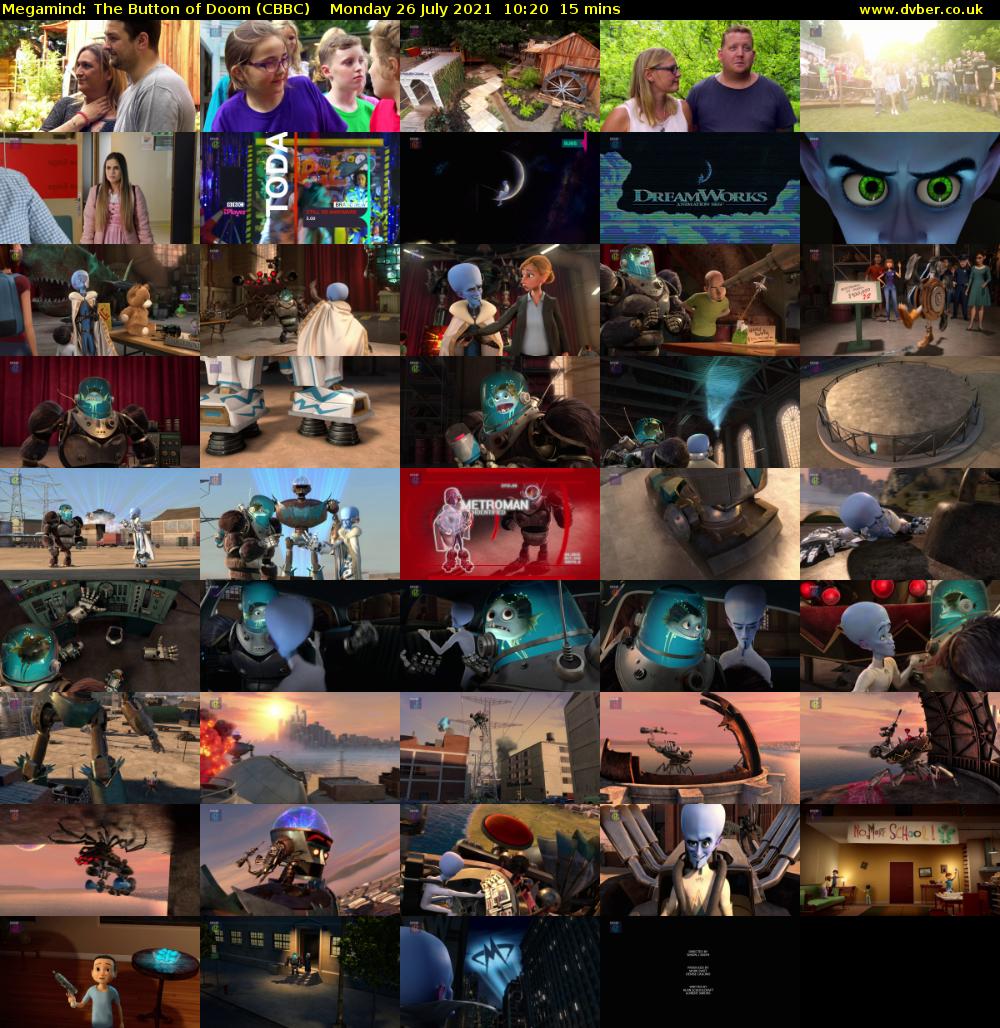 Megamind: The Button of Doom (CBBC) Monday 26 July 2021 10:20 - 10:35