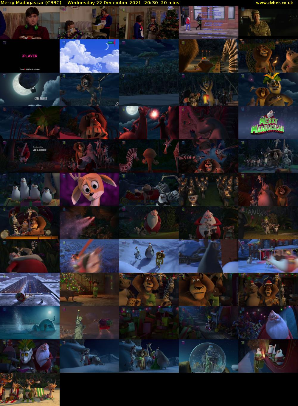 Merry Madagascar (CBBC) Wednesday 22 December 2021 20:30 - 20:50