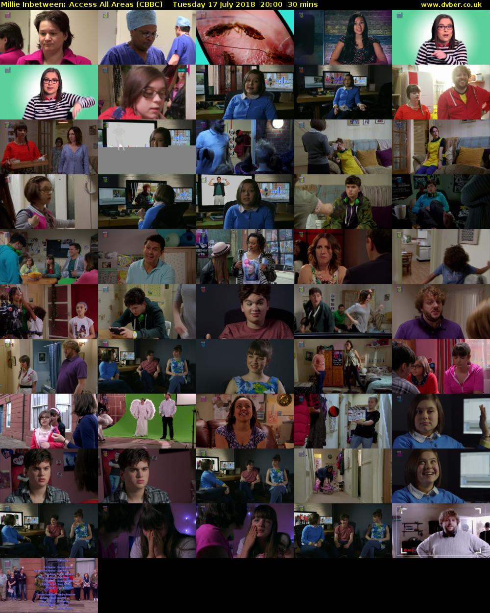Millie Inbetween: Access All Areas (CBBC) Tuesday 17 July 2018 20:00 - 20:30