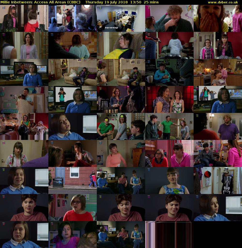 Millie Inbetween: Access All Areas (CBBC) Thursday 19 July 2018 13:50 - 14:15