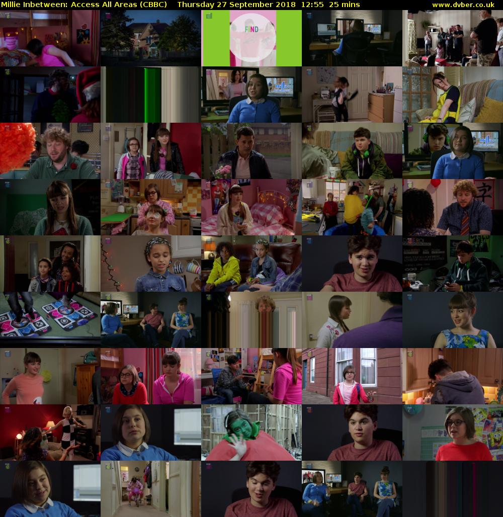 Millie Inbetween: Access All Areas (CBBC) Thursday 27 September 2018 12:55 - 13:20