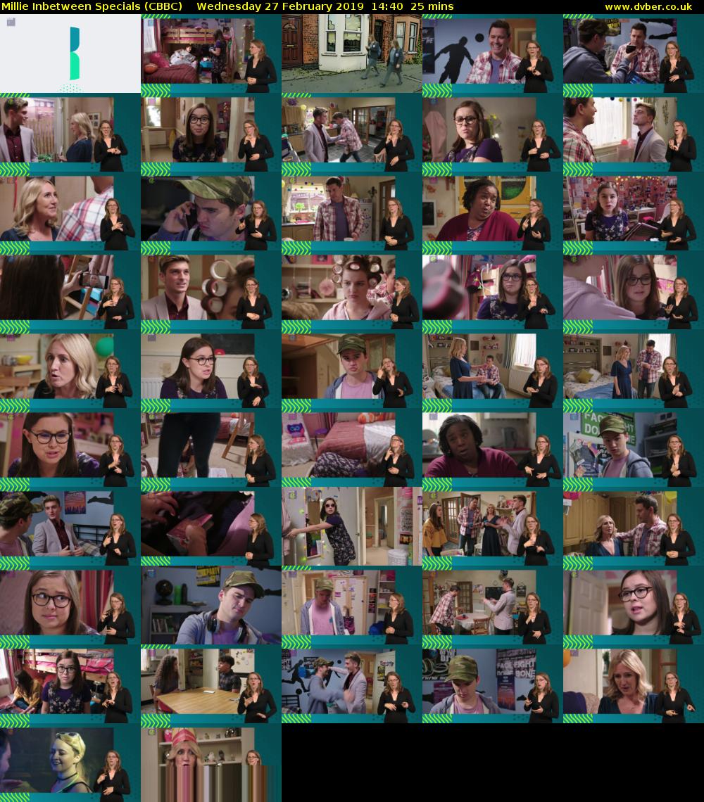 Millie Inbetween Specials (CBBC) Wednesday 27 February 2019 14:40 - 15:05