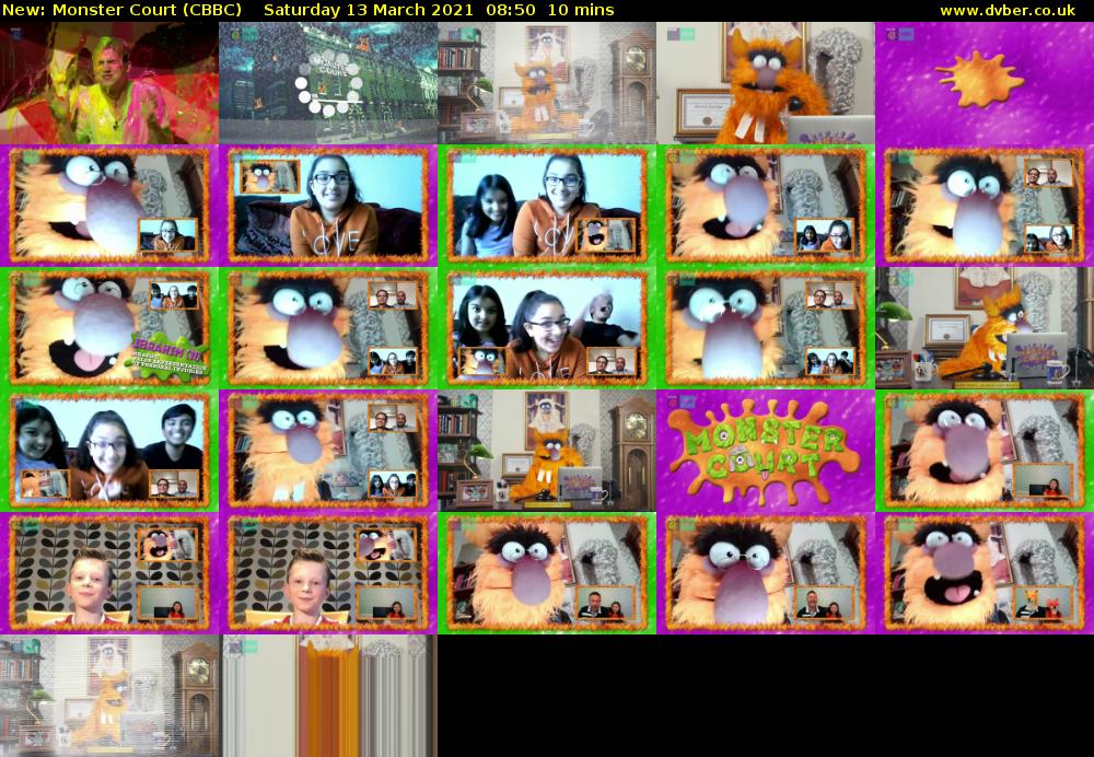 Monster Court (CBBC) Saturday 13 March 2021 08:50 - 09:00