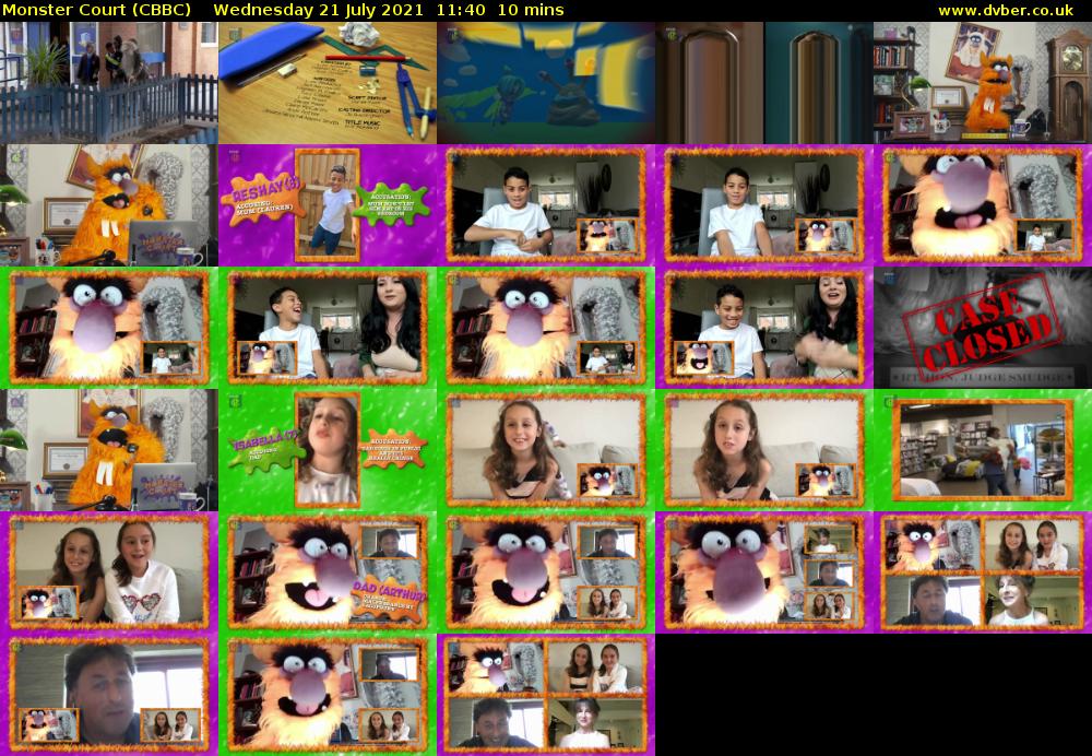 Monster Court (CBBC) Wednesday 21 July 2021 11:40 - 11:50