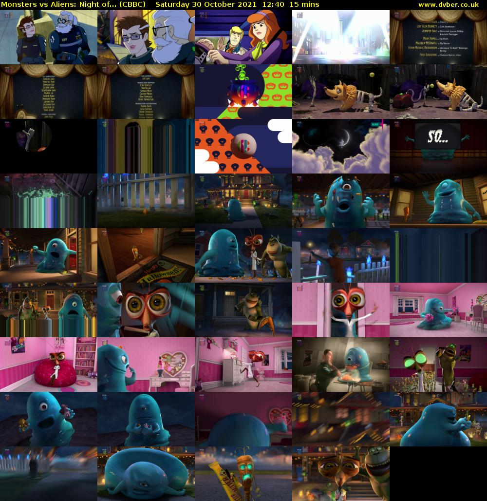 Monsters vs Aliens: Night of... (CBBC) Saturday 30 October 2021 12:40 - 12:55