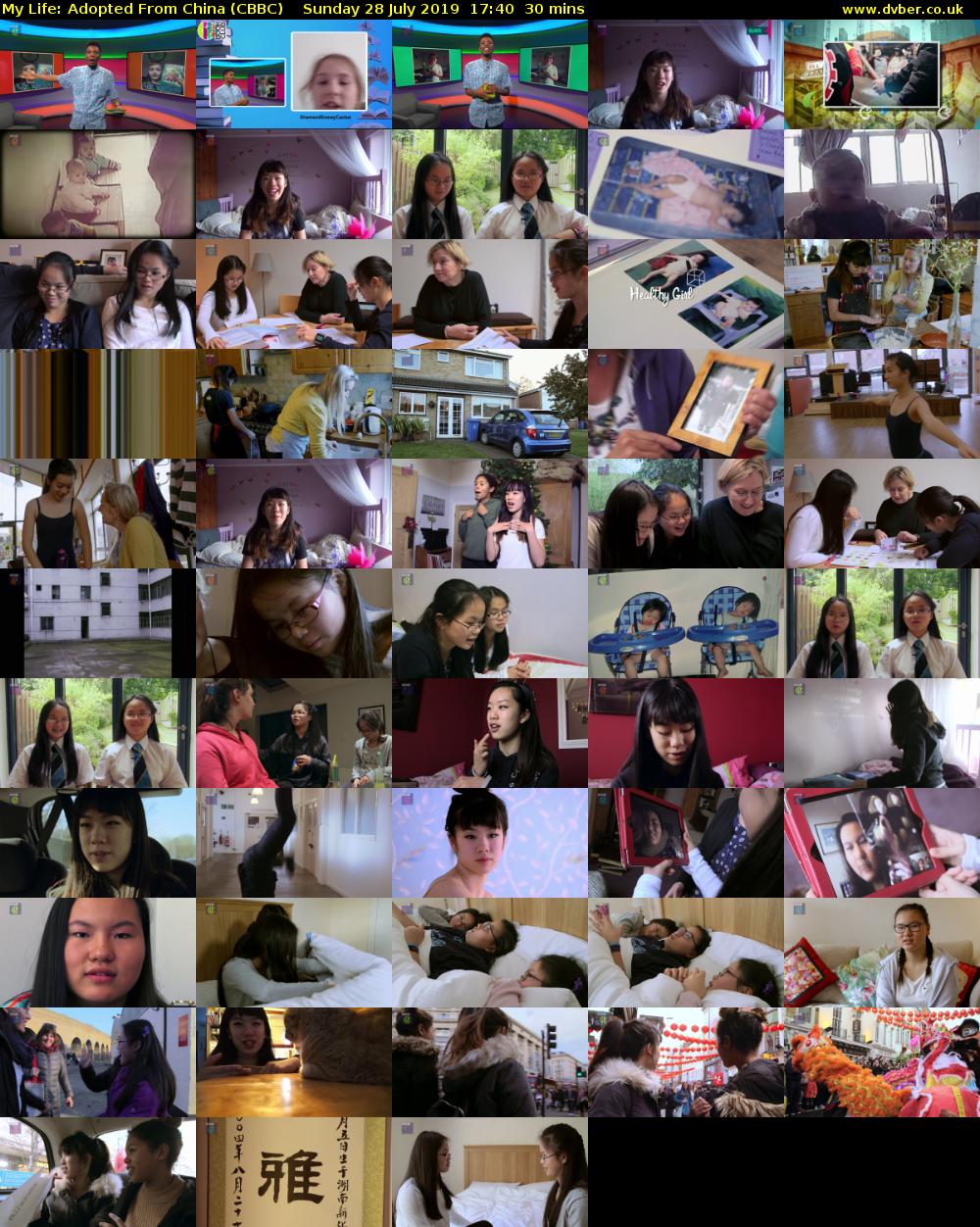 My Life: Adopted From China (CBBC) Sunday 28 July 2019 17:40 - 18:10