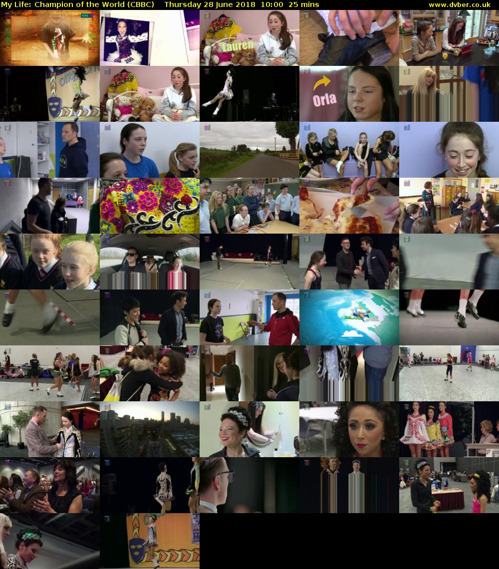 My Life: Champion of the World (CBBC) Thursday 28 June 2018 10:00 - 10:25