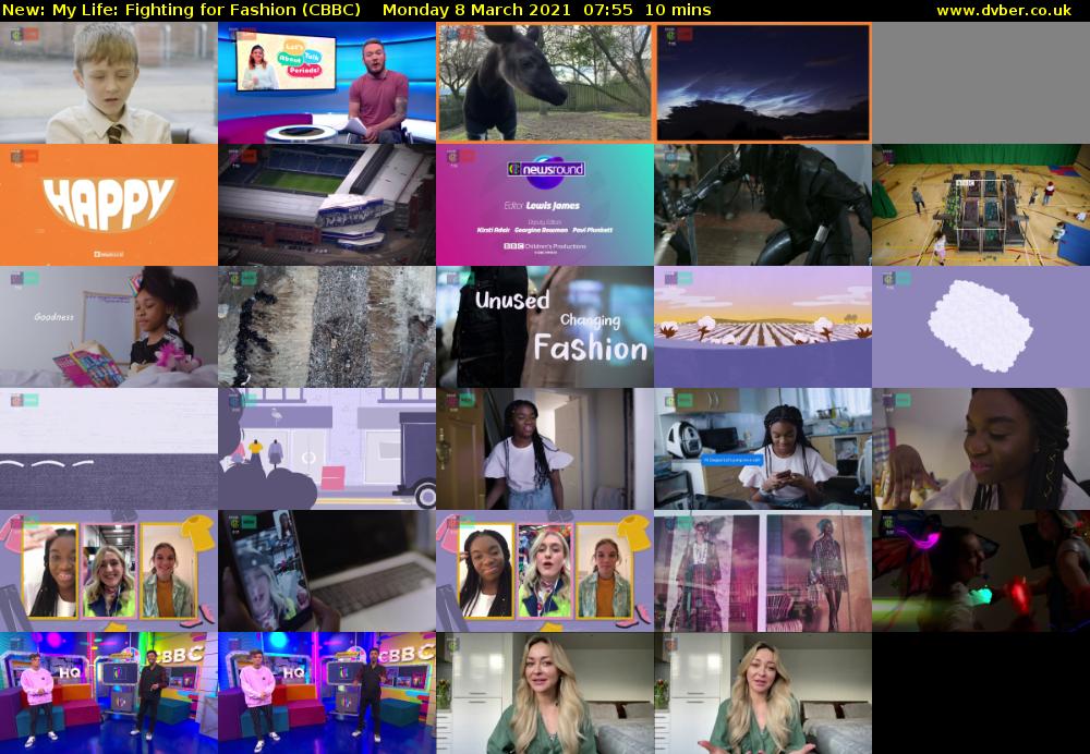 My Life: Fighting for Fashion (CBBC) Monday 8 March 2021 07:55 - 08:05