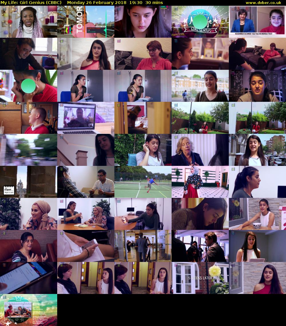 My Life: Girl Genius (CBBC) Monday 26 February 2018 19:30 - 20:00