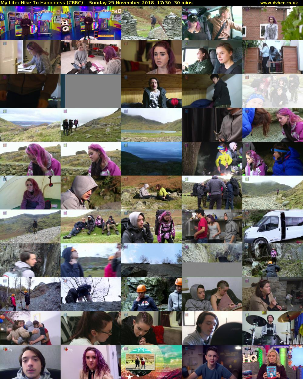 My Life: Hike To Happiness (CBBC) Sunday 25 November 2018 17:30 - 18:00